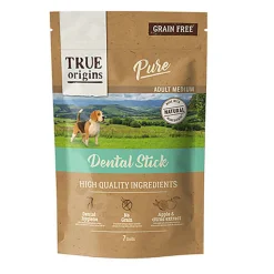 True Origins Pure - Sticks Dentaires Sans Céréales pour Chiens Moyens - x7