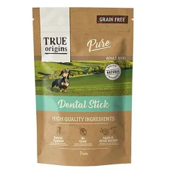 True Origins Pure - Sticks Dentaires Sans Céréales pour Petits Chiens - x7