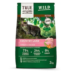 True Origins Wild - Croquettes Poulet &Dinde pour Chatons - 2Kg