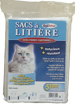 Tyrol - Sacs avec Fond Cartonné pour Bac à Litière - x5