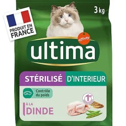 Ultima - Croquettes Chat Stérilisé d'intérieur - 3 kg