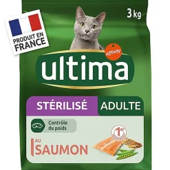 Ultima - Croquettes Chat Stérilisé Adulte Saumon - 3 kg