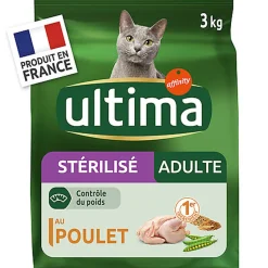 Ultima - Croquettes Chat Stérilisé Adulte Poulet - 3 kg