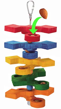 United Bird - Jouet à Suspendre Hide Treats pour Perroquet - 26cm