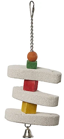 United Bird - Jouet à Suspendre Pierre Ponce pour Perruche - 32cm