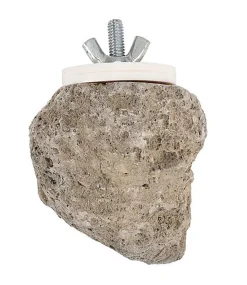 United Bird - JOUET PIERRE DE ROCHE A BARREAUX pour Oiseaux - 8x8cm