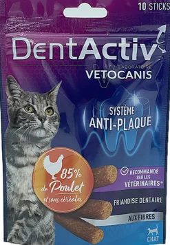 Vetocanis - Sticks Dentactiv au Poulet pour Chats - x10