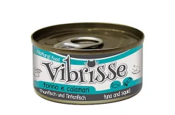 Vibrisse - Pâtée Natural Food Thon et Calamar pour chats - 70g