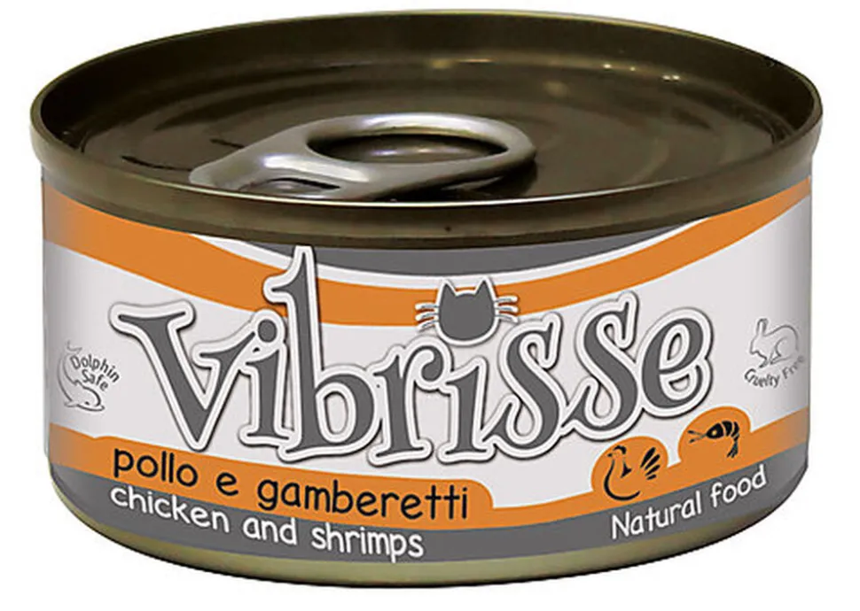 Vibrisse - Pâtée Natural Food au Poulet et Crevette pour chats - 70g