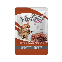 Vibrisse -  SACHET JELLY THON ET BOEUF pour Chats - 70g