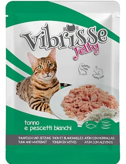Vibrisse - SACHET JELLY THON ET ALEVINS pour chats - 70g