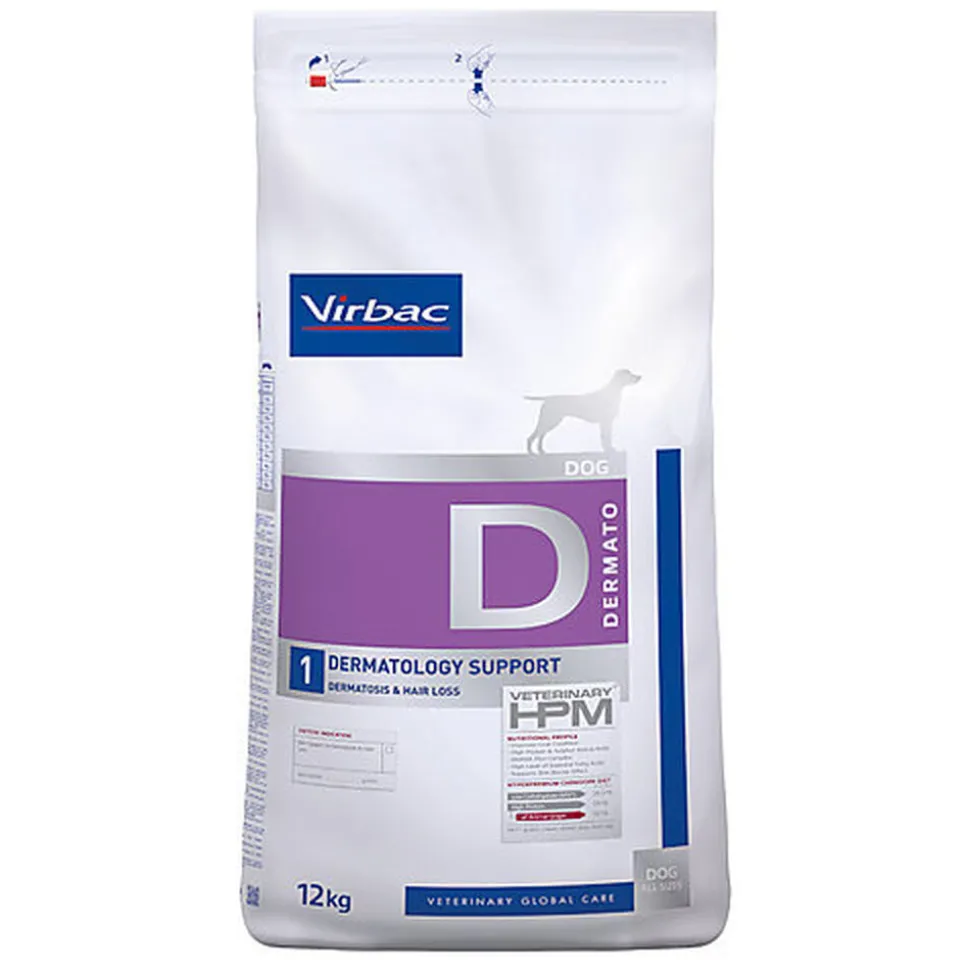 Virbac - Croquettes Veterinary HPM Dermato pour Chiens - 12Kg