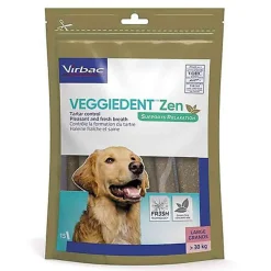 Virbac - Lemelles Veggiedent Zen à Mâcher L pour Grands Chiens - x15