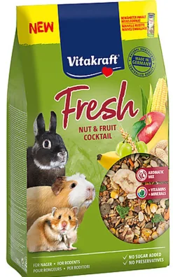 Vitakraft - Aliment Fresh Nut and Fruit pour Rongeurs - 300g