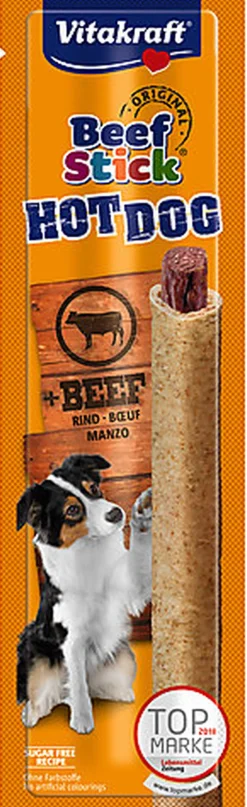 Vitakraft - Bâtonnet Beef-Stick Hot Dog au Bœuf pour Chien - 30g