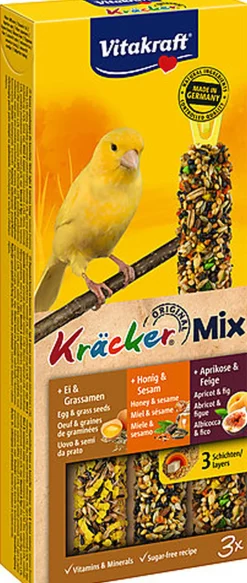 Vitakraft - Friandises Kracker Trio Mix pour Canaris - x3
