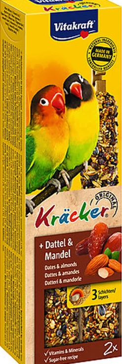 Vitakraft - Friandises Kräcker Dattes pour Petits Perroquets - x2