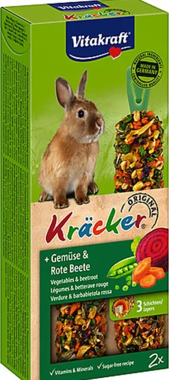 Vitakraft - Friandises Kräcker aux Légumes pour Lapins Nains - x2