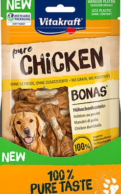 Vitakraft - Friandises Pure Chicken Haltères au Poulet pour Chiens - 80g