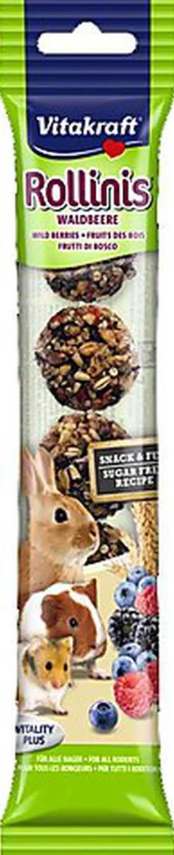 Vitakraft - Friandises Rollinis Fruits des Bois pour Rongeurs - 40g