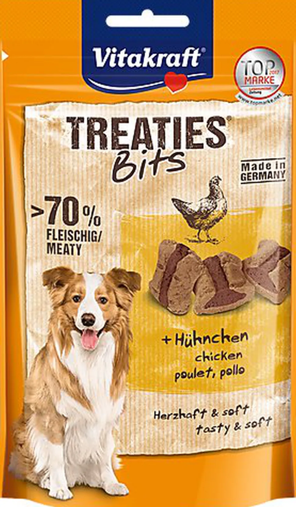 Vitakraft - Friandises Treaties Bits au Poulet et Bacon pour Chien - 120g