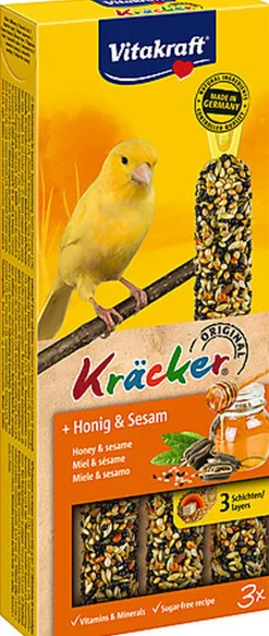 Vitakraft - Kräcker Miel Sésame pour Canaris x3