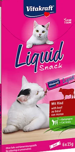 Vitakraft - Liquid-Snack boeuf & Cat Grass