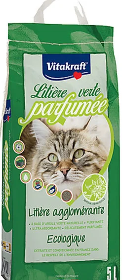 Vitakraft - Litière Verte Agglomérante pour Chats - 5L