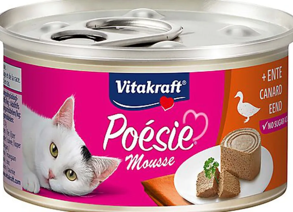 Vitakraft - Pâtée en Mousse Poésie au Canard pour Chats - 85g