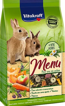 Vitakraft - Sachets Fraîcheur Premium Menu Vital pour Lapins Nains