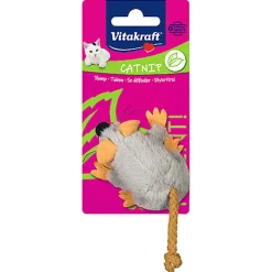 Vitakraft - Souris peluche grise + catnip