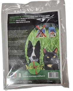 WasaByCat - Tapis de Chanvre Panier de Transport Chien et Chat -  40x25cm