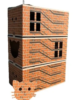 WasaByCat - Triplex New-Yorkais en Carton pour Chats -  60x89x39cm