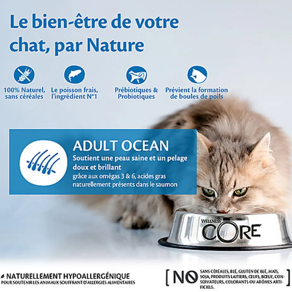 Wellness CORE - Croquettes Océan Saumon et Thon pour Chat