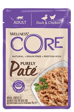 WELLNESS CORE - Repas Complet Purely Pâté au Poulet & Canard - 85g