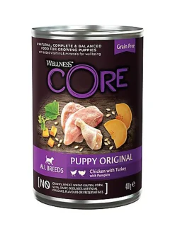 Wellness CORE - Repas Complet Puppy 95% de Poulet et Dinde pour Chiot - 400g