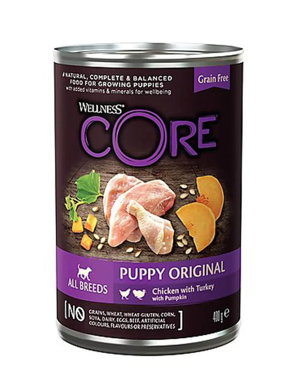 Wellness CORE - Repas Complet Puppy 95% de Poulet et Dinde pour Chiot - 400g