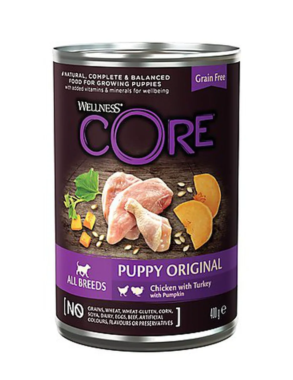 Wellness CORE - Repas Complet Puppy 95% de Poulet et Dinde pour Chiot - 400g
