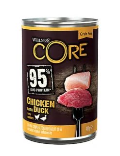 Wellness CORE - Repas Complet 95% de Poulet et Canard pour Chien - 400g