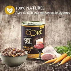 Wellness CORE - Repas Complet 95% de Poulet et Canard pour Chien - 400g