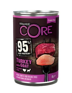 Wellness CORE - Repas Complet 95% de Dinde et Chèvre pour Chien - 400g