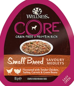 Wellness CORE - Repas Savoury Medleys Poulet et Dinde pour Chien Petite Race - 85g