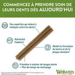 Whimzees - Friandises Dentaires Naturelles Bâtonnets pour Chien - M