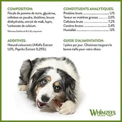 Whimzees - Friandises Dentaires Naturelles Brosse à dents pour Chien - S