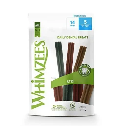 Whimzees - Friandises Dentaires Naturelles Bâtonnets pour Chien - S
