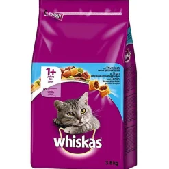 Whiskas - Croquettes +1 au Thon pour Chat - 3,8Kg