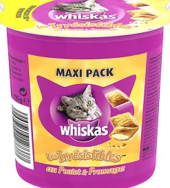 Whiskas - Friandises Les Irrésistibles au Poulet et Fromage pour Chat - 105g