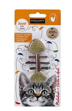 Wouapy - Jouet Arête de Poisson pour Chat - M