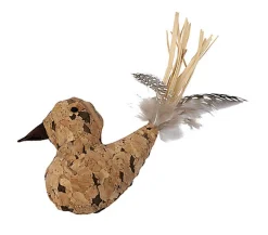 Wouapy - Jouet en Liège avec Plumes pour Chats - 16cm