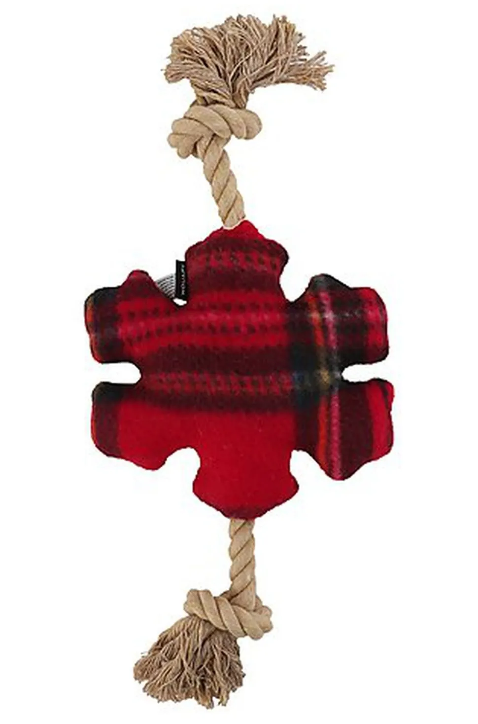 Wouapy - Jouet Flocon + Sifflet et Corde Peluche pour Chiens - 34cm